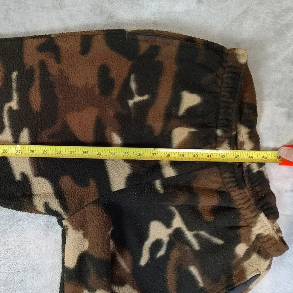 VTG Cabelas Whitetail Clothing brown camo gorpcore outdoors fleece sweatpants LG